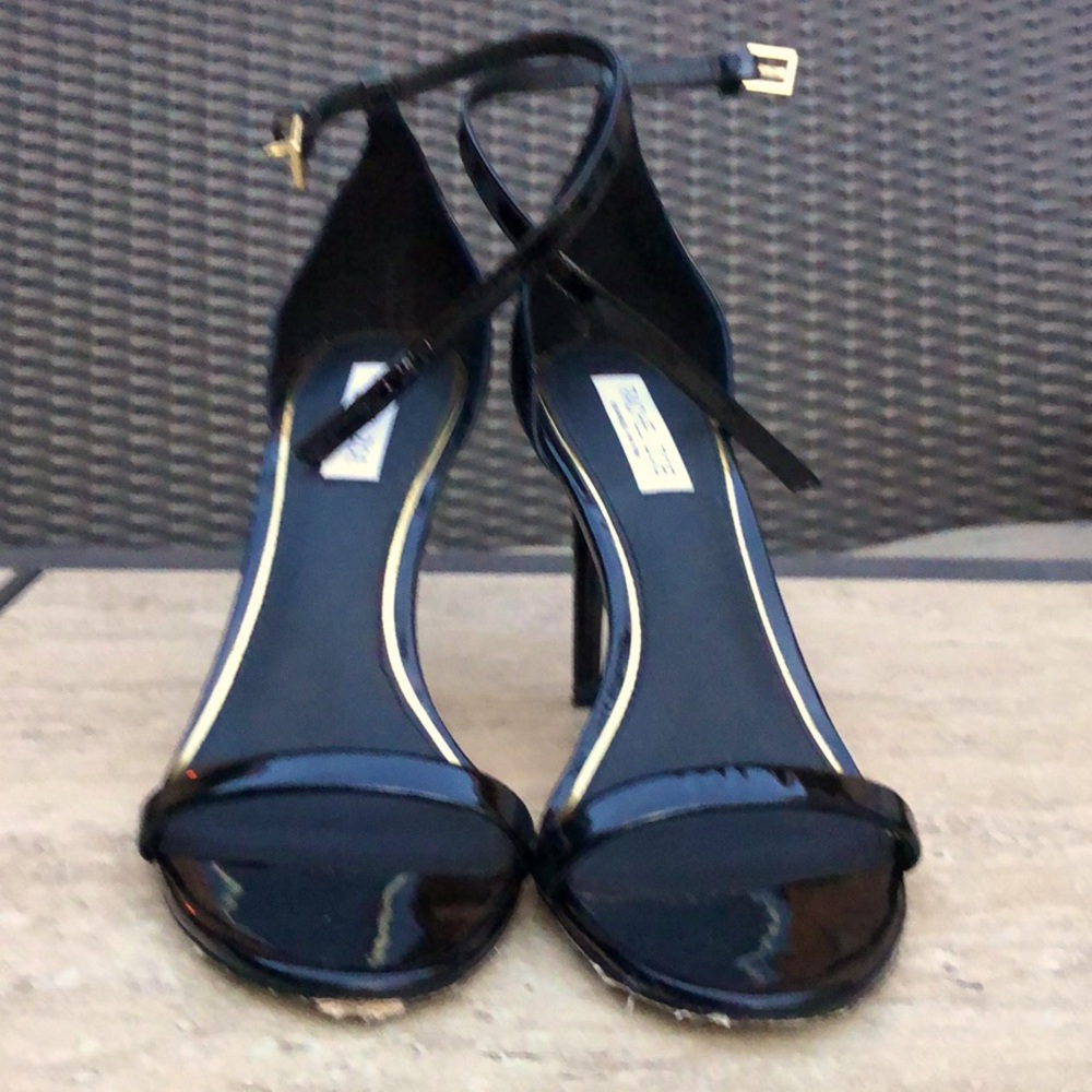 RACHEL ZOE Black Patent Ankle T-Strap Stiletto - Picture 3 of 12